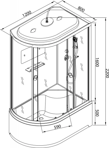 Душевая кабина AvaCan D120S R фото 24