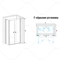 Душевой уголок RGW PA-37 (PA-04 + Z-050-1 + держатель) Прозрачное 900x900