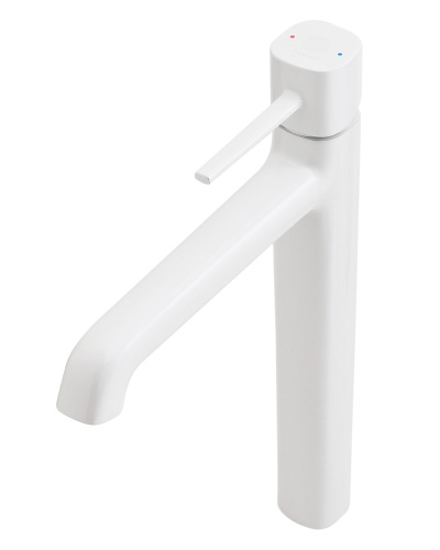 Смеситель для раковины Orange Karl M05-121w белый фото 6