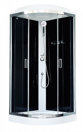 Душевая кабина Royal Bath  RB 90HK5-BT-CH (черное/прозрачное)