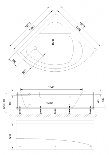 Гидромассажная ванна Royal Bath  ROJO COMFORT 150x150x65 фото 2