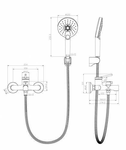 Смеситель Lemark Minima (LM3814C) для ванны фото 3