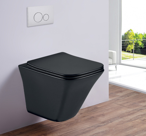 Унитаз подвесной Esbano LUCHENA-C (Matt Black). Размер: 500x340x405.