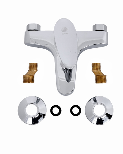 OneLife P09-100cr полимерный смеситель для ванны/душа, хром фото 7