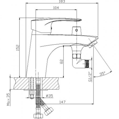 Смеситель для ванны Rossinka T (T40-38) фото 2