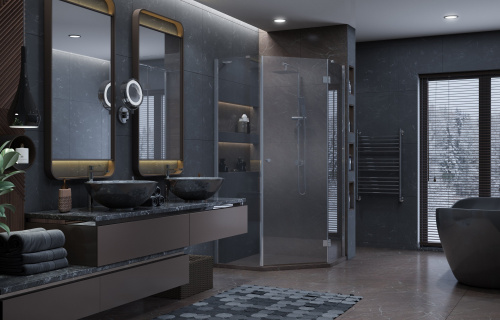 Душевое ограждение Ambassador Diamond 12011111R (900x900x2000), 1 место фото 2