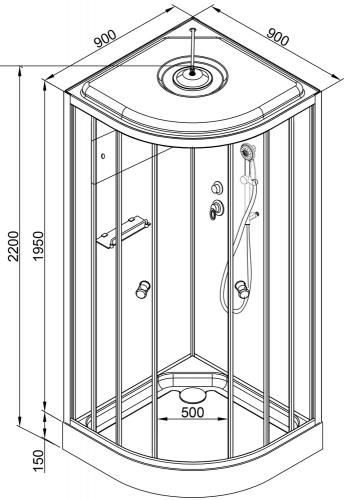 Душевая кабина AvaCan D09S фото 27