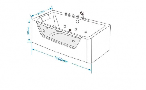 Ванна гидромассажная Grossman  GR-15085-1 (85x150x58) GROSSMAN 1 место фото 8