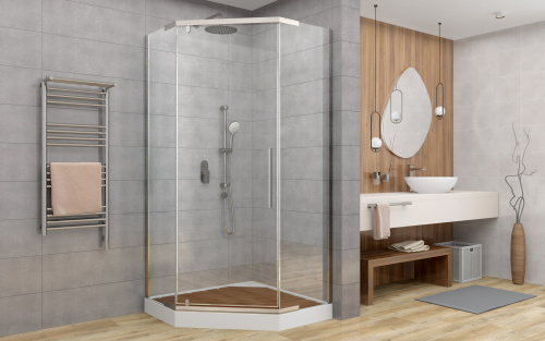 Душевое ограждение Deto PC 100 Chrome фото 2