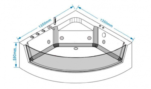 Ванна гидромассажная Grossman  GR-13513-1 (135x135x59) GROSSMAN 1 место фото 7