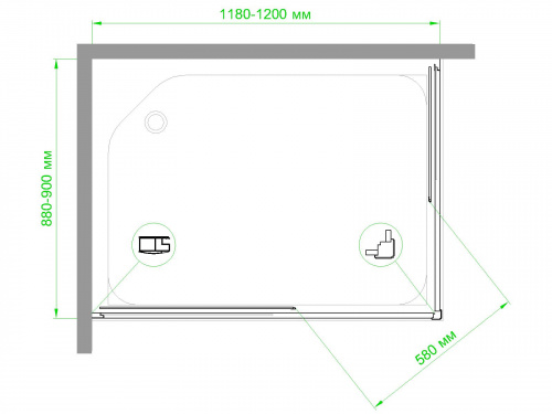 Душевой уголок Royal Bath RB HPD-C 120х90х185 (матовое) фото 2