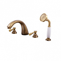 MK469.5SSM MORAVA смеситель каскадный на 4 отверстия, ЦВЕТ БРОНЗА RAV Slezak