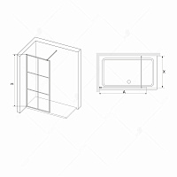 Душевая перегородка RGW WA-011B Прозрачное 1000