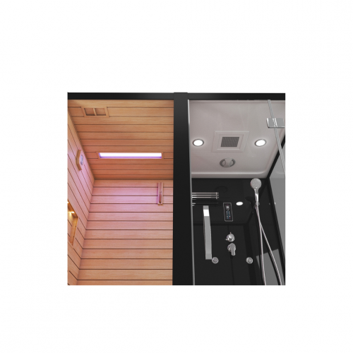 Комбинированная сауна 2в1 Ceruttispa ALBANO Nero-L Black 1800x1100x2230 фото 5