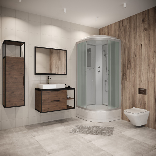 Душевая кабина Niagara NG-3302-14 (1000х1000х2150) низкий поддон(26см) стекло МАТОВОЕ 4 места фото 3