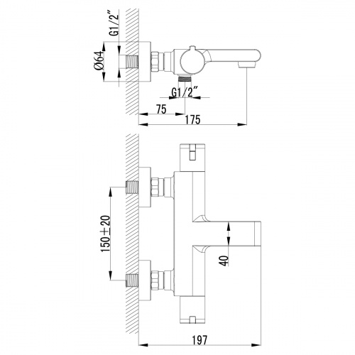 Смеситель для ванны Lemark Yeti (LM7832C) фото 4