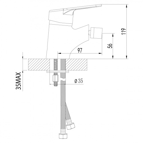 Смеситель для биде Lemark Luna (LM4108C) фото 3