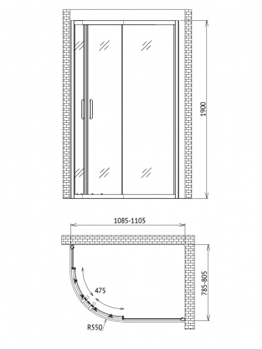 Душевой уголок Gemy Victoria S30212 фото 5