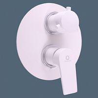 CO186KBC COLORADO - смеситель, скрытый монтаж, 2-х режимный, БЕЛЫЙ ГЛЯНЦЕВЫЙ/ХРОМ RAV Slezak