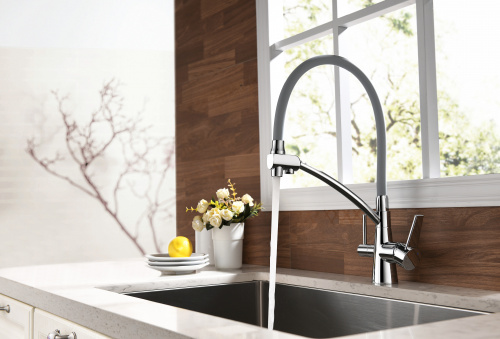 Смеситель для кухонной мойки Lemark Comfort (LM3071C-Gray) фото 3