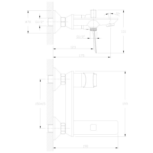 Смеситель для ванны Rossinka RS27 (RS27-31) фото 2