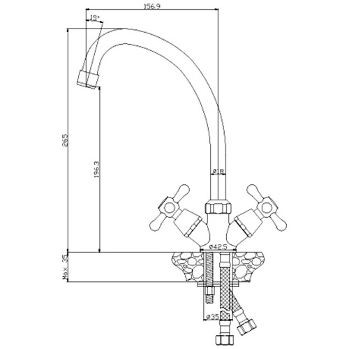 Смеситель для кухонной мойки Rossinka Y (Y02-71) фото 2