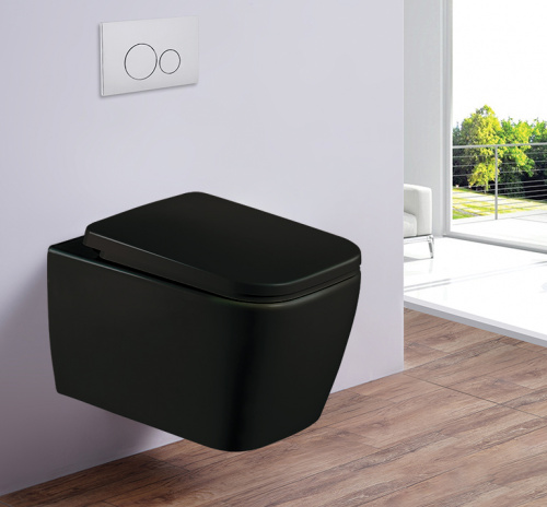 Унитаз подвесной Esbano TIRON-C (Matt Black). Размер: 485x335x285. Унитаз подвесной Esbano TIRON-C (Matt Black). Размер: 485x335x285.