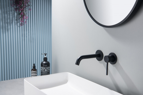 Смеситель для раковины встроенный Timo Saona 2372/03SM черный фото 5