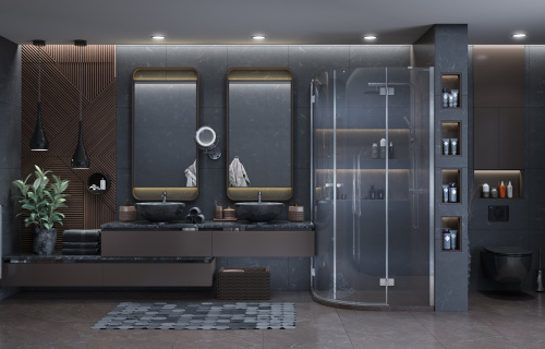 Душевое ограждение Ambassador Diamond 12011101 (900x900x2000), 1 место фото 3