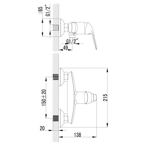 Смеситель для душа Lemark Plus Advance (LM1203C) фото 3 Смеситель для душа Lemark Plus Advance (LM1203C) фото 3