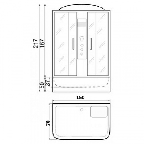Душевая кабина River SENA 150/70/55 ТН фото 3