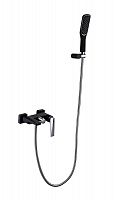 смеситель для ванны с душ.гарнитуром черный-хром