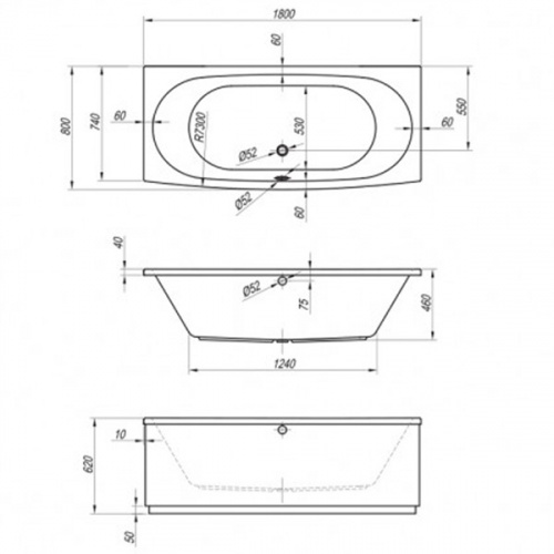 Ванна акриловая Kolpa San VIP 180х80 фото 2