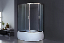 Душевой угол Royal Bath RB 8120BK-C-CH (матовое) левый