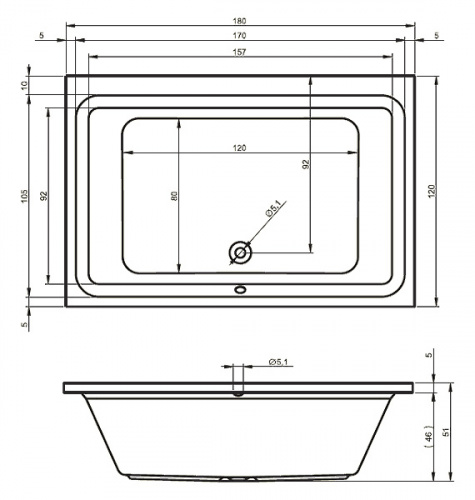 Ванна акриловая Castello фото 2