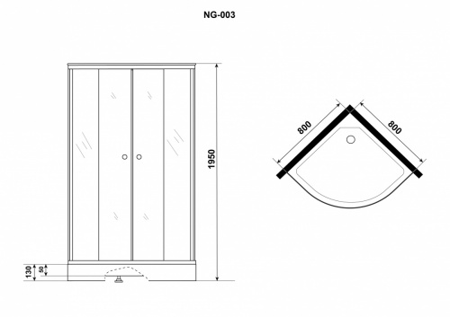 Душевой угол Niagara NG-003-14T  фото 5