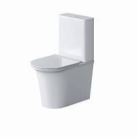 Унитаз Grossman Galaxy GR-4469S (610*365*830) напольный БЕЗОБОДКОВЫЙ с тонкой крышкой, 2 места