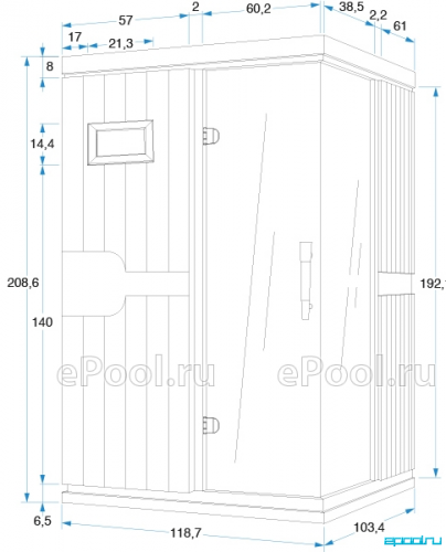 Инфракрасная кабина (сауна) Mountfield Isabel 2 120х105х190 см фото 4