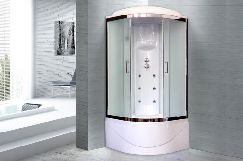 Душевая кабина Royal Bath  RB 90BK3-WC-CH (белое/матовое) фото 2