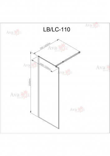 Душевая перегородка AvaCan LB 110 MT фото 4