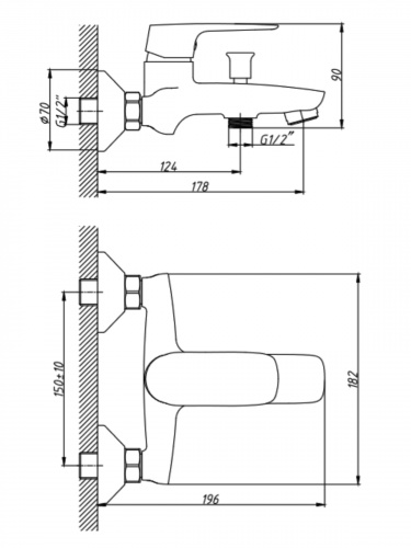Смеситель для ванны/душа Orange Mari M07-100cr фото 2