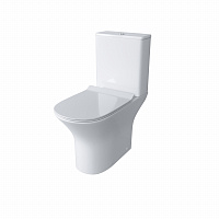Унитаз Grossman Classic GR-4465S (650*340*790) напольный БЕЗОБОДКОВЫЙ с тонкой крышкой, 2 места