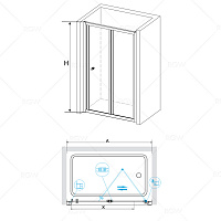 Душевая дверь RGW CL-21 Прозрачное 1000