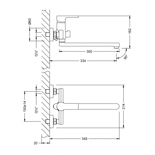 Смеситель универсальный Lemark Aura (LM0651C) фото 2