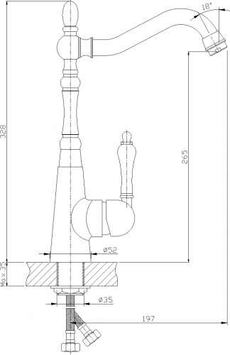 Смеситель для кухонной мойки Rossinka Z (Z35-20U) фото 2