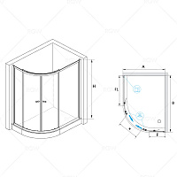 Душевой уголок RGW CL-61 Шиншилла 800x1000