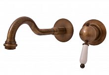 L534/2SM LABE - смеситель из стены для умывальника/мойки (излив + смеситель), ЦВЕТ БРОНЗА RAV Slezak