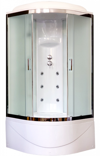 Душевая кабина Royal Bath  RB 90BK3-WC-CH (белое/матовое)