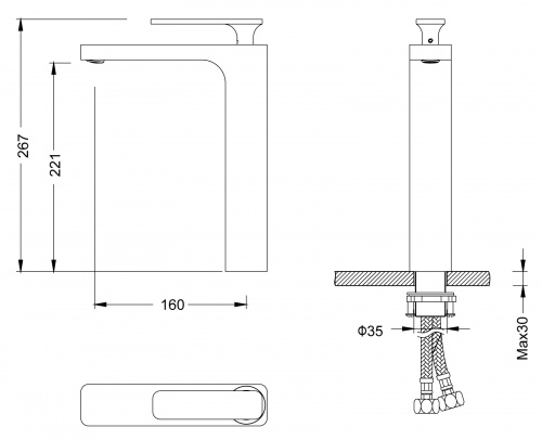 Смеситель для раковины Timo Torne (4311/00F chrome) фото 7