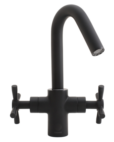 Смеситель для раковины Orange Mia M34-011b черный фото 4